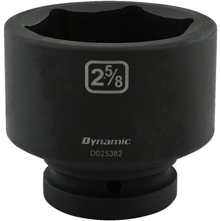 DYNAMIC Tools 2-5/8" X 1" Drive, 6 Point Standard Length, Impact Socket D025382